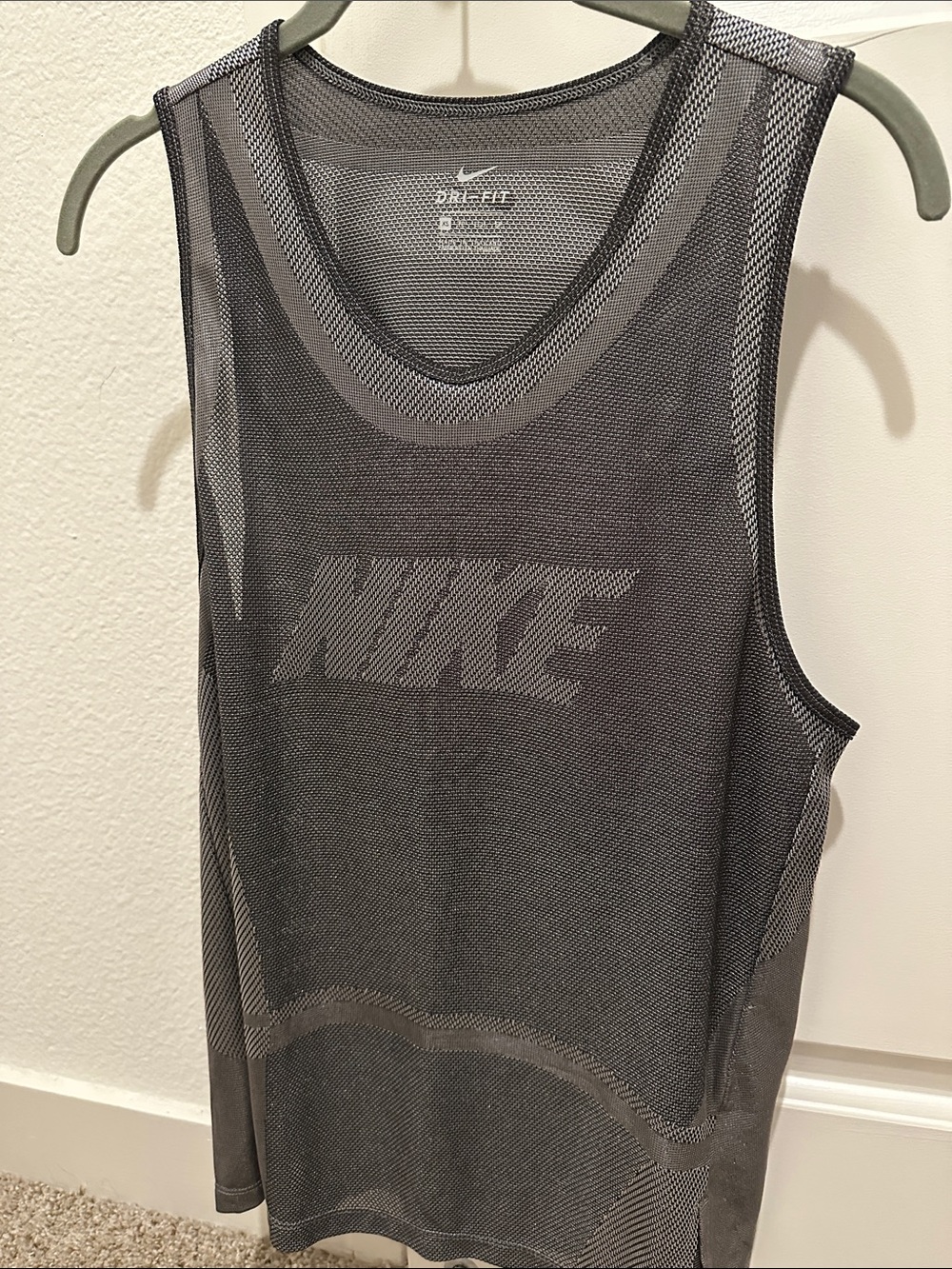 Nike Gray Mesh Dri-FIT Tank Top